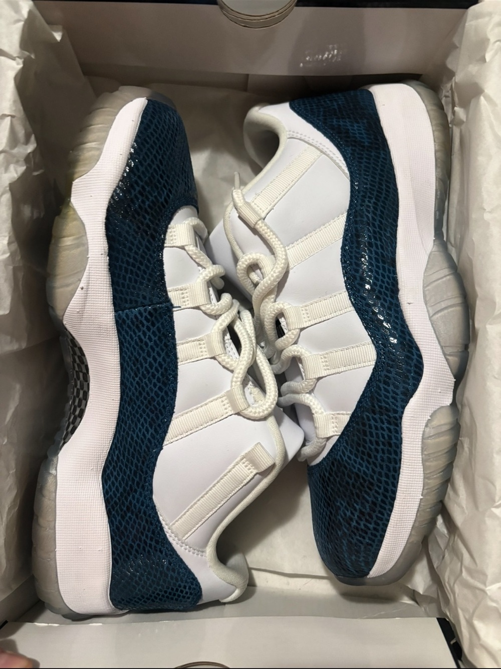 Jordan 11 ‘Navy Snakeskin’ Men’s Low-Top Sneakers